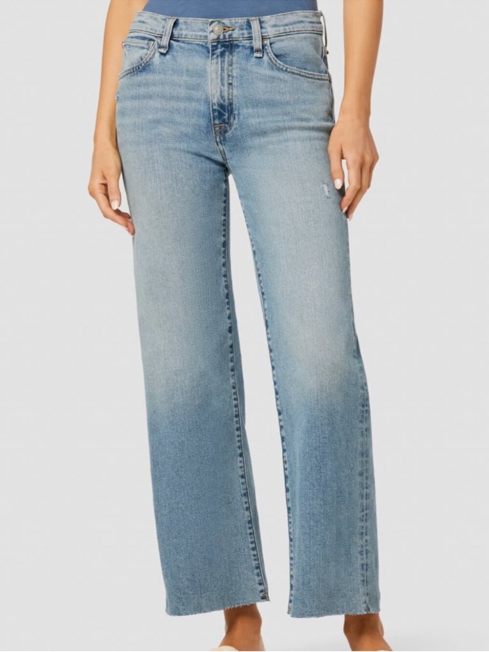 Hudson‎ Rosalie High-Rise Wide Leg Ankle Jeans ALK Wash Size 24 NWT